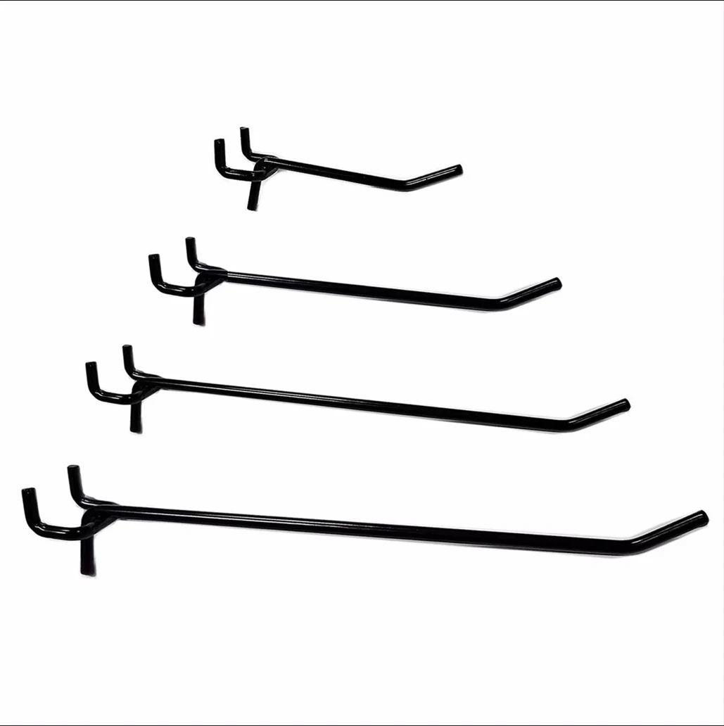 Iron Display Hanging Slatwall Hook with Triangle Bracket Structure