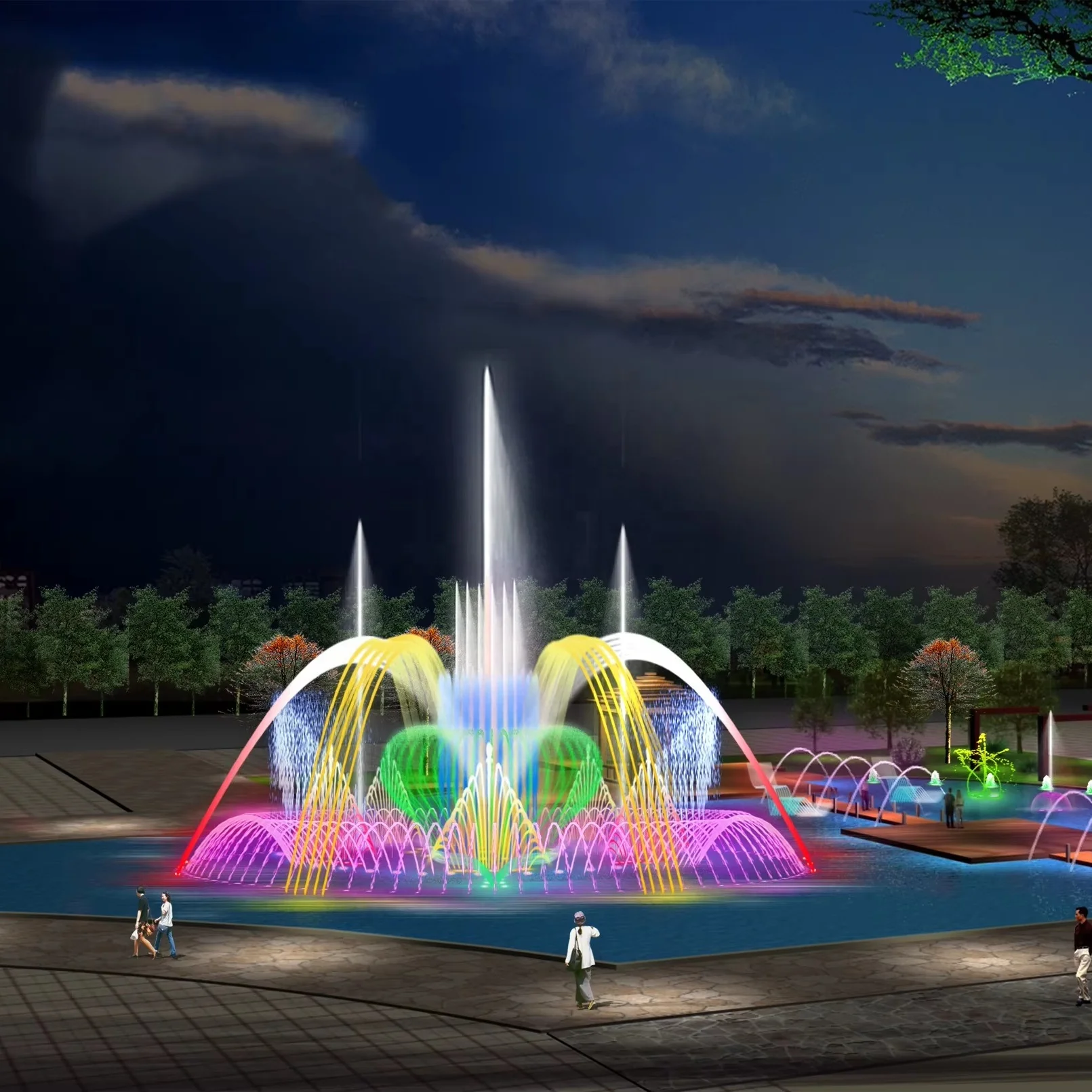 Outdoor /Indoor Music Dancing Funny Water Fountain