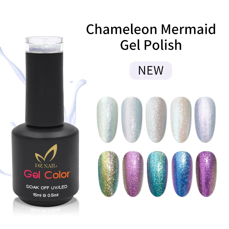 OEM High Quality professional permanent Chameleon Mermaid Gel Polish private label nail supplier 2770 Colors  nail gel Set
