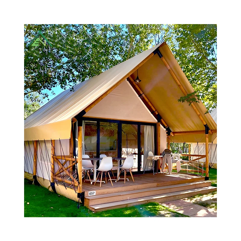 resort canvas en toile bathroom outdoor canvas latest for camping customized luxury safari hotel tent dining