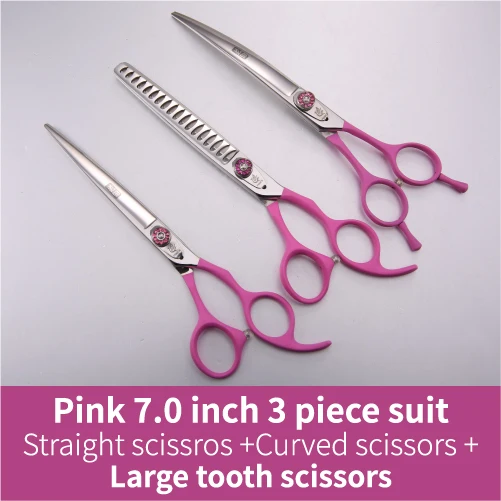 Dog Scissors Set Straight&Thinning&Curved Pet Grooming Scissors Kits Bichon Teddy Bomei Dog Grooming Shears Set Tool Set