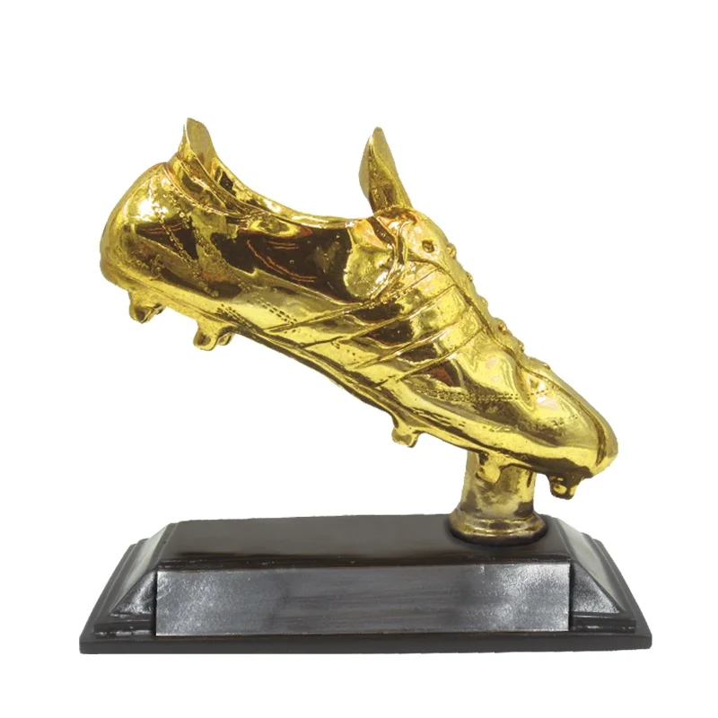 Металлические футбольные спортивные награды Золотая обувь с трофей