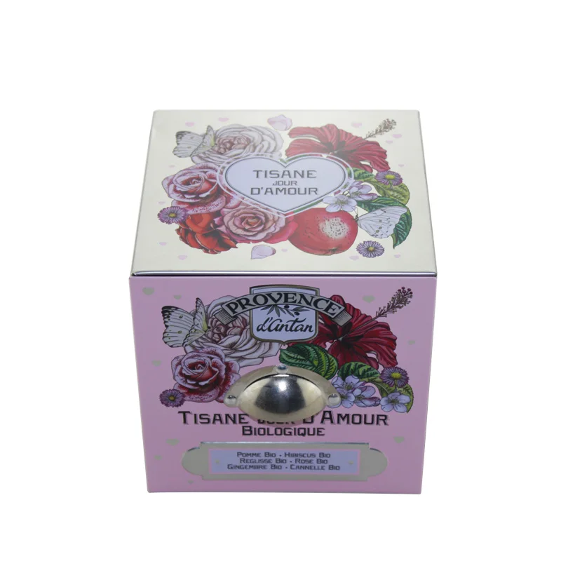 OEM Square biscuit tin box /gift metal custom printing tin box / Square cookie metal box Custom Gift Tin Box