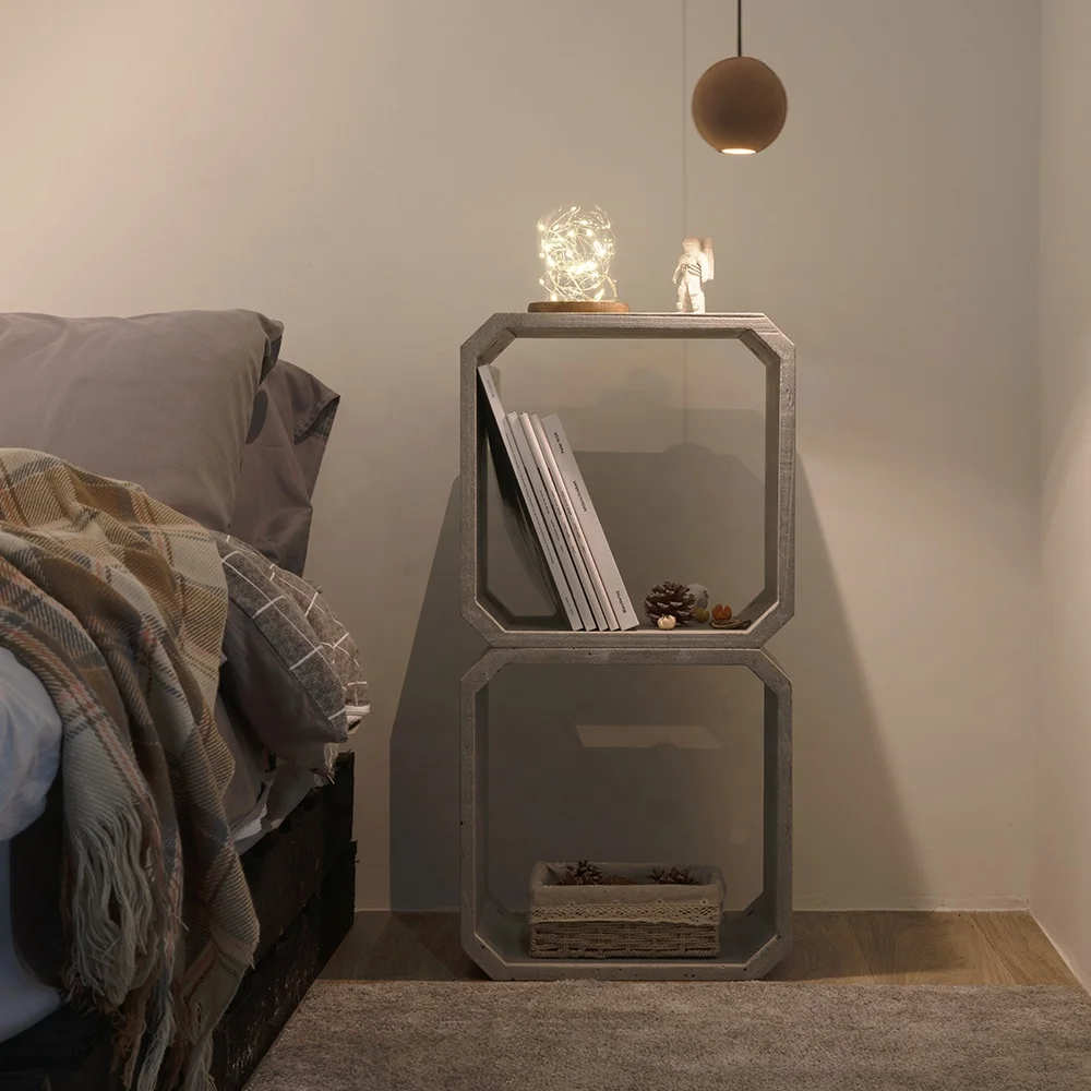 BENTU design KOU stackable modern furniture multi functional concrete cement combine-unit for wall book shelf shelves table