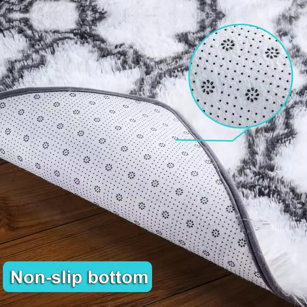 Soft Eco-friendly Indoor Large Modern Area Rugs Shaggy Patterned Fluffy Carpets Suitable for Living Room and Bedroom