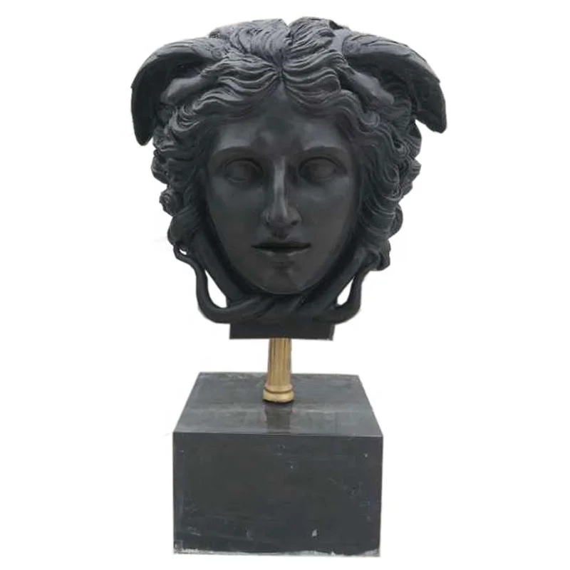 Custom Bronze Medusa Head Greek Art Home Decor Bust Statue Sculpture for Sale