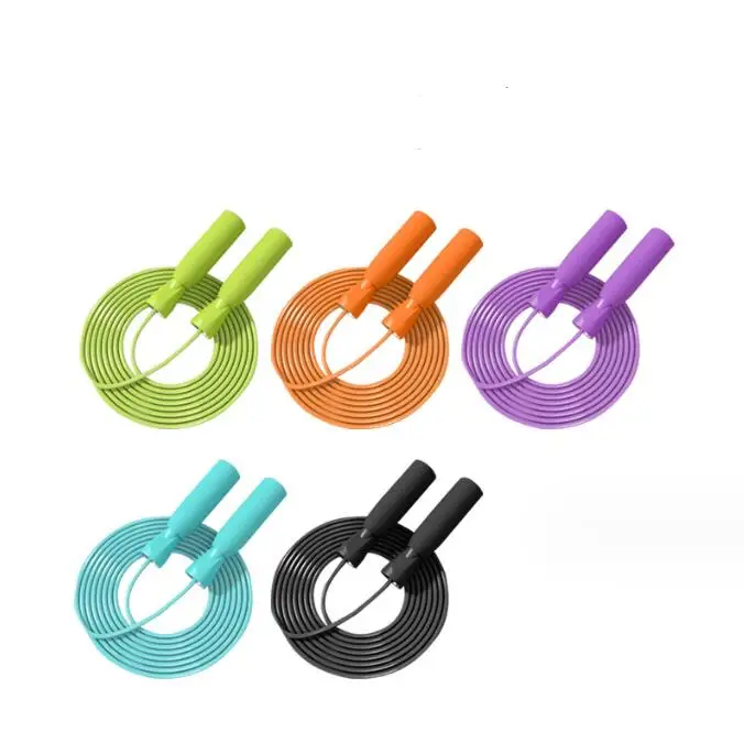 cordless jumping rope weighted long handles custom skipping rope sponge handle pvc ropeless adjustable fitness  jump rope