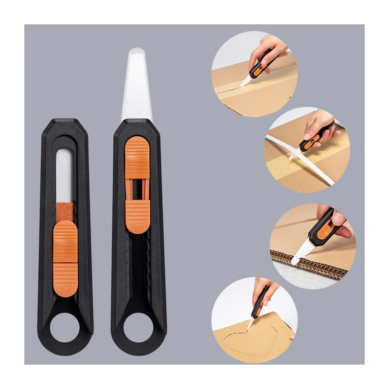 MIDDIA Safety Ceramic Utility Knife Box Cutter Pocket Carpet Knife