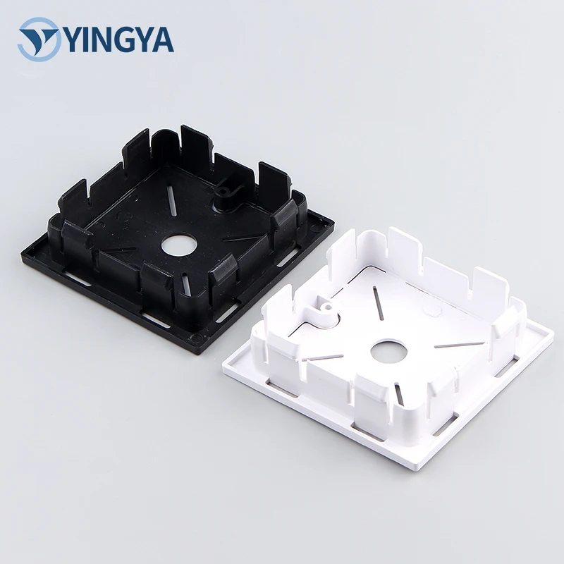 86 Embedded Concave Square Wire Box with Hidden Bottom Groove Plastic Bottom Socket for Kitchen Use