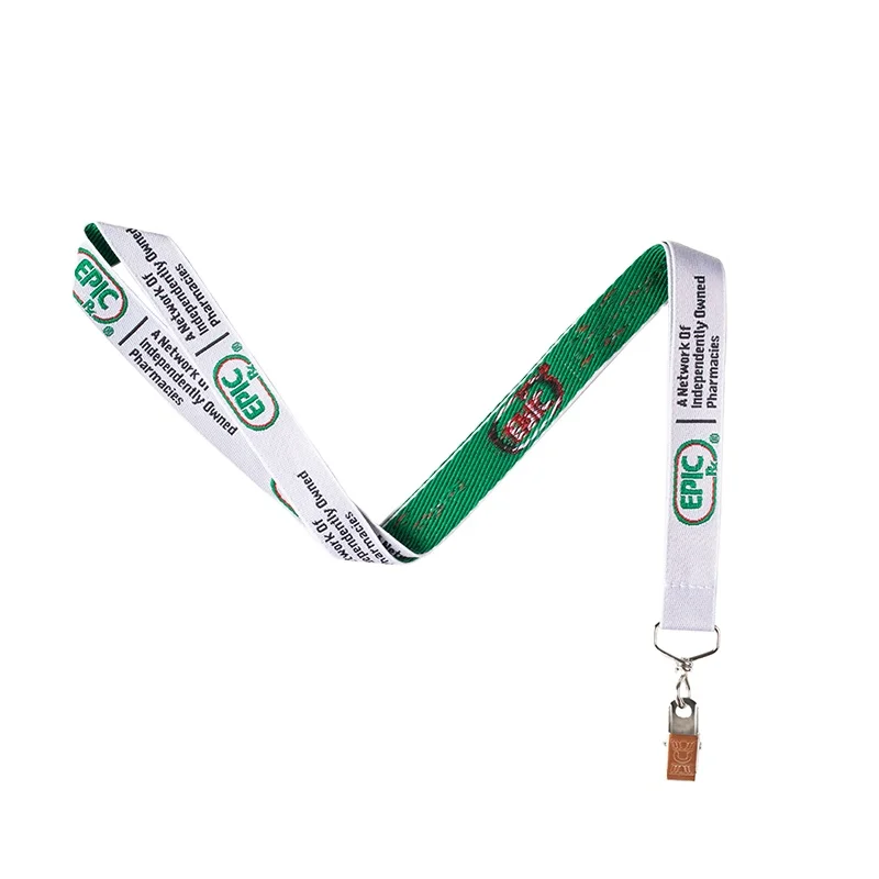 
Custom lanyard id card badge holder polyester nylon ribbon bamboo Lanyard 