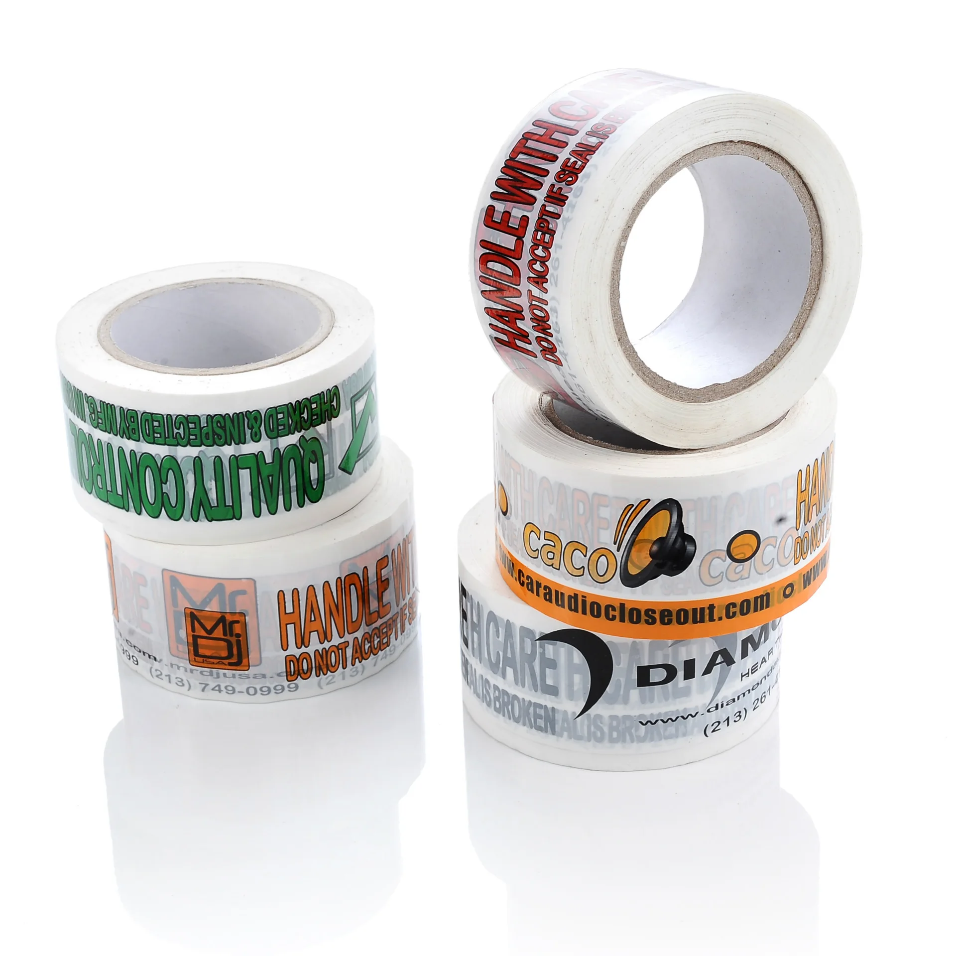 Customized Printed BOPP Packing Tape with Acrylic Adhesive Single Sided Carton Sealing Packaging Box Featuring Brand Color Logo