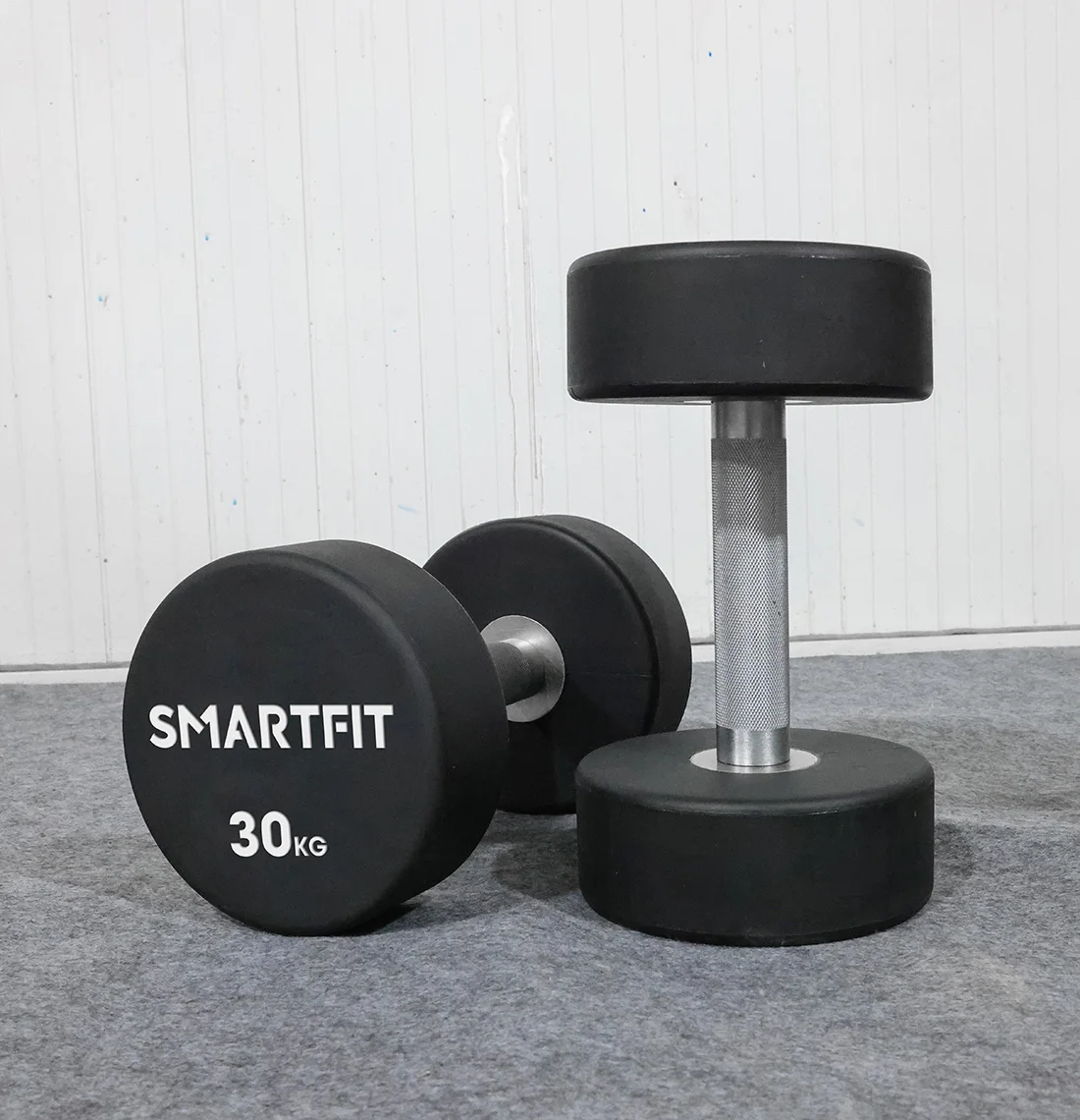 Smartfit Commercial PU Dumbbell Set Gym Fitness Equipment Urethane Round Dumbbells