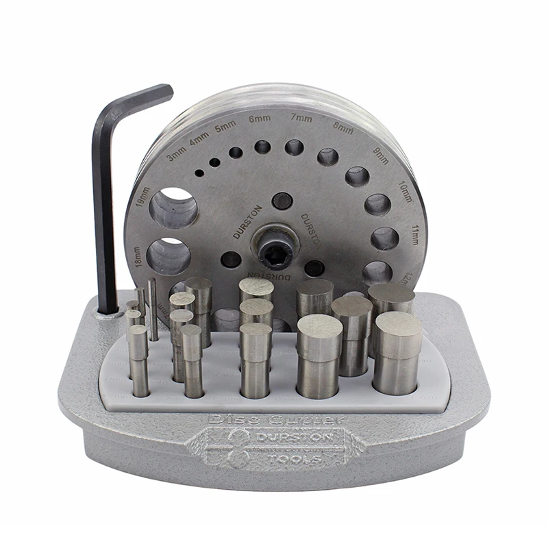 New Design 17pcs Jewelry Round Punches Disc Cutter Set Machine Metal