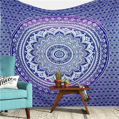 Psychedelic Hippie Cloth Tapestries Night Moon Tapestry Mandala Wall Carpet Boho Decor Wall Mandala India Tapestry Wall Hanging