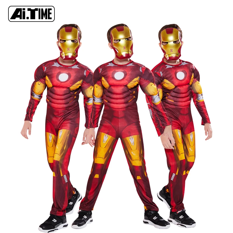 Детская одежда Железный человек Капитан Америка Человек-паук костюм для косплея костюм трико костюм для выступления