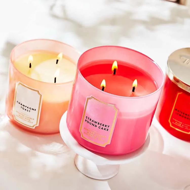 New Arrival Custom 3 Wick Aroma Candles Scented Luxury Natural Fragrance Scented Candles Aromatherapy