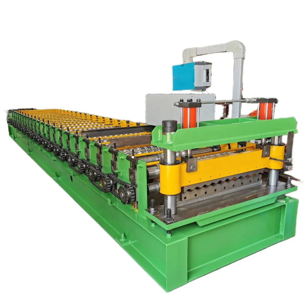 Gauge 22- Gauge 32 Ancho 1000mm Width Zinc Ondulado Aluminizado Tile Making Machine Corrugated Roof Sheet Roll Forming Machine