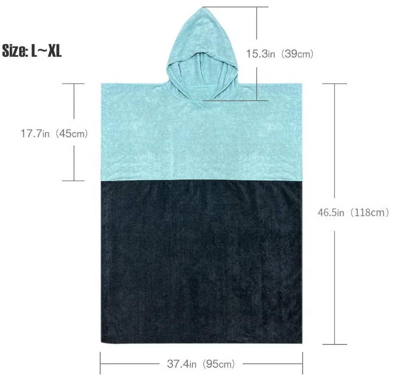Custom Designs Solid Color Hooded Beach Towel Surf Microfiber Adult Terry Cotton Bath Poncho Terry Cloth Robes