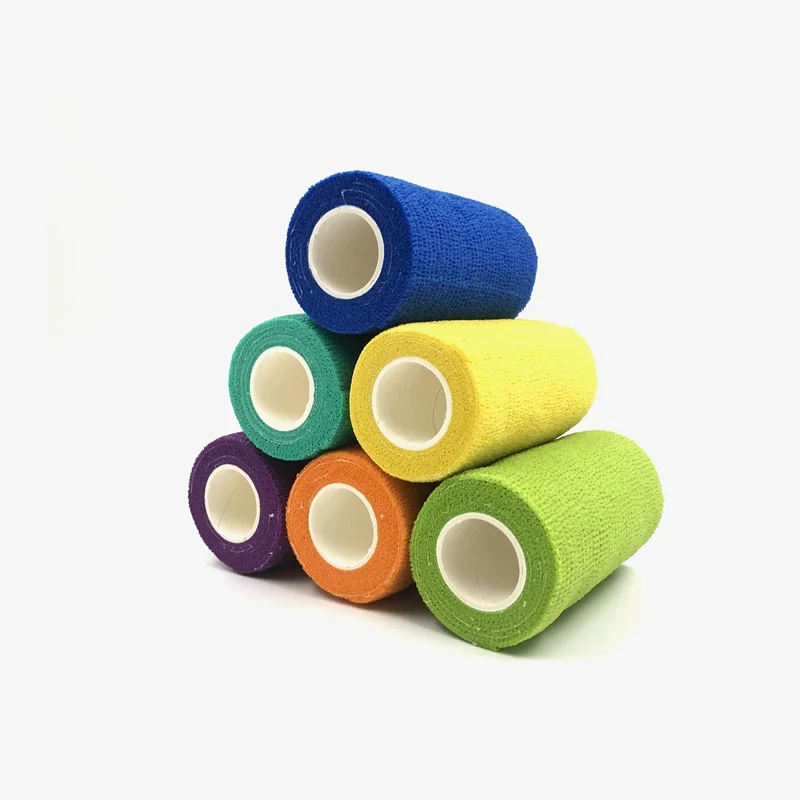 
Vet Wrap Waterproof Colored Cohesive Elastic Bandage 