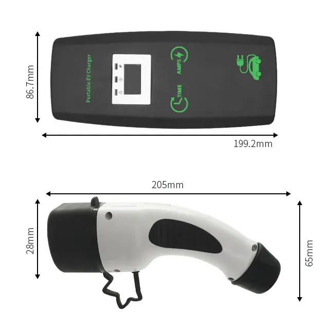 Khons G1S 7kw ev charger type 2 with blue cee 32a portable electric car charger ev charging box