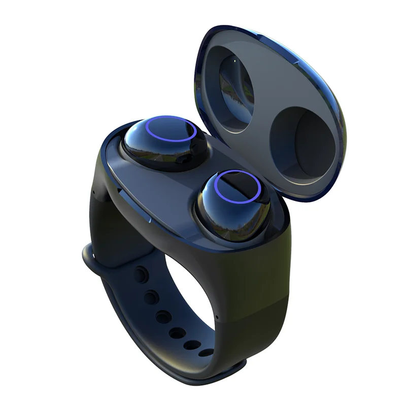 Leadingplus поддержка шумоподавления Siri Беспроводные Bluetooth спортивные TWS браслет на запястье наушники