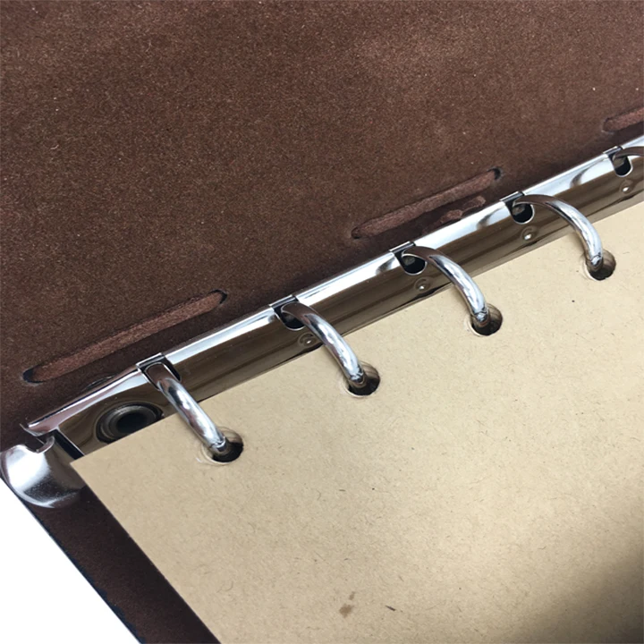 Personlized logo blank kraft paper PU lether cover Vintage notepad notebook