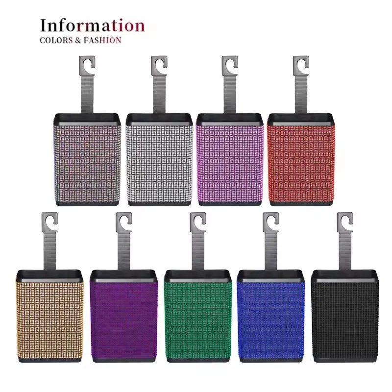 Rhinestone Fashion Car Storage Bag Car Seat Backrest Organizer Between The Middle Of The Car Seat And The Rear Hanging Bag