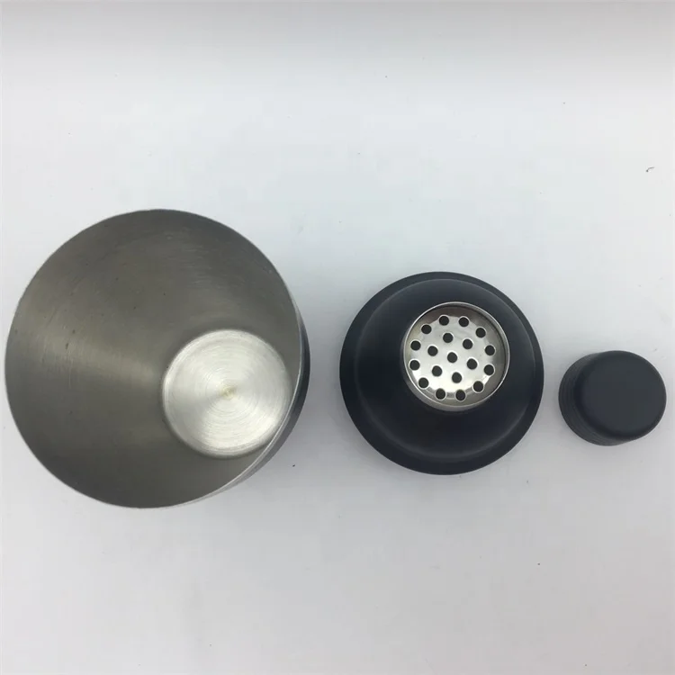 12oz/18oz Stainless Steel Bar Black Matte Painting Cocktail Martini Shaker Mixer With Customized Color&Laser Engraved Logo