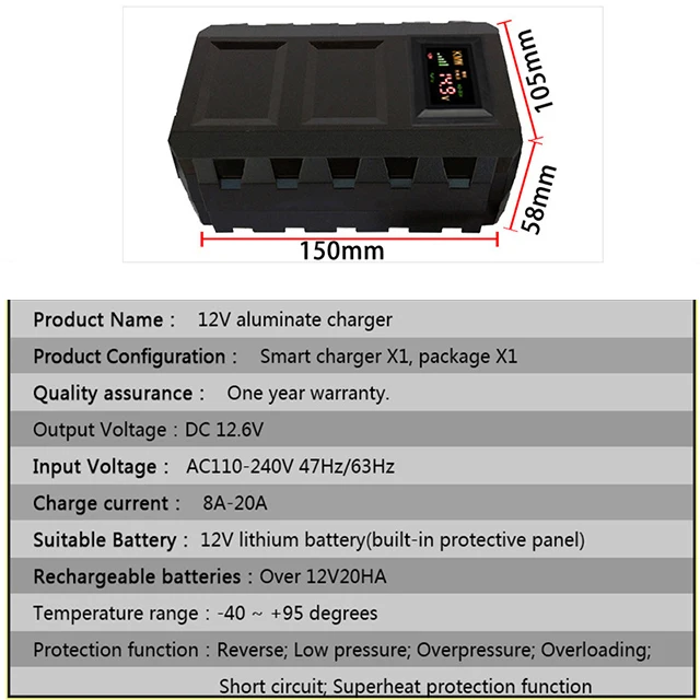  Pulse Repair Lead acid Battery Charger 12V 6A10A motorcycle car battery charger temperature control compensation