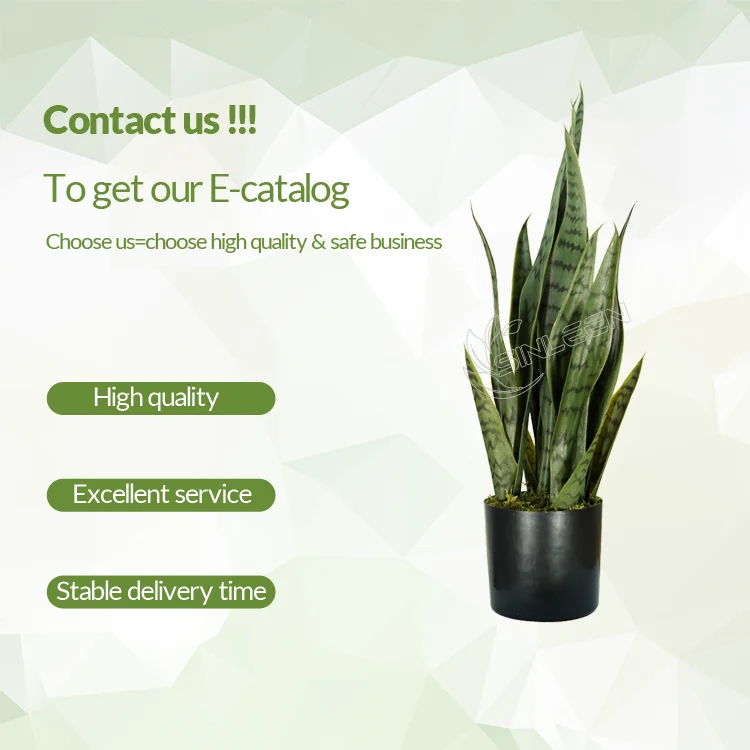 Indoor Plant Faux Home Decor Potted Small Decorative Real Touch House Living Room Snake Plants Artificial