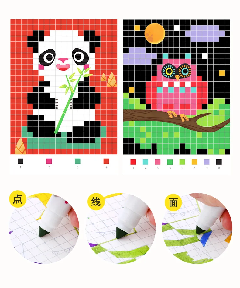 DIY Pixel Art notebook, Pixel art coloring squared notebook,Sketchbook or squared notebook for children or adults, Mosaic book