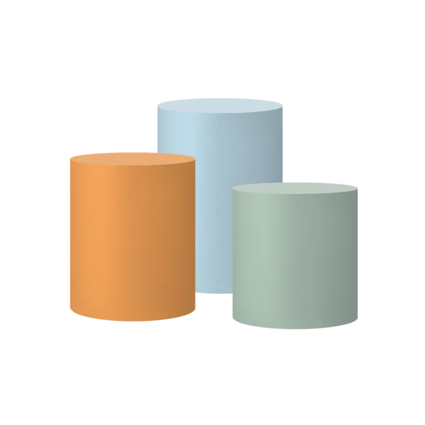Set of 3 pcs- round plinths Cylinders Pedestal Display Flower Wedding Props Background Party Birthday Decoration