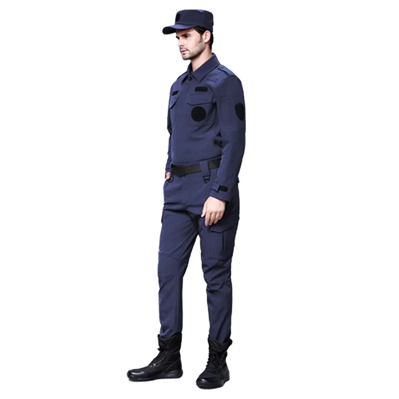 workwear safety guard Securitas Uniforms Security Man Royal Guard Uniforms Summer for Men Breathable Blue,black