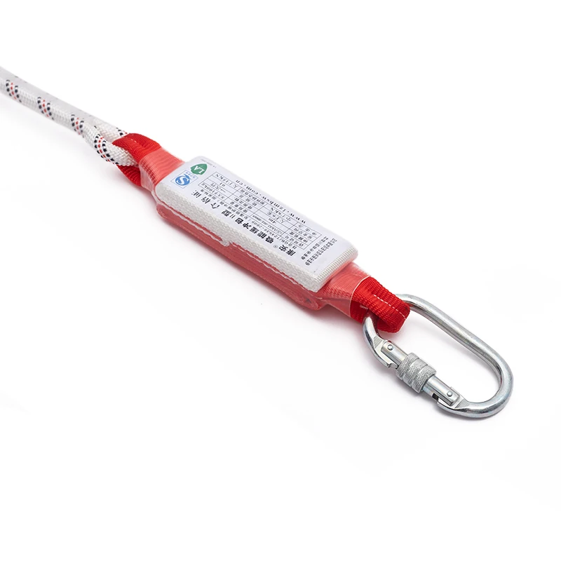 Double hook shock absorber Fall arrest elastic Lanyard for full body harness