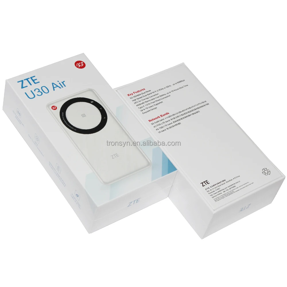 Newest ZTE U30 Air 4G 5G LTE Mobile WiFi Hotspot With 4500mAh Battery And Support 5G Fast Network SA&NSA