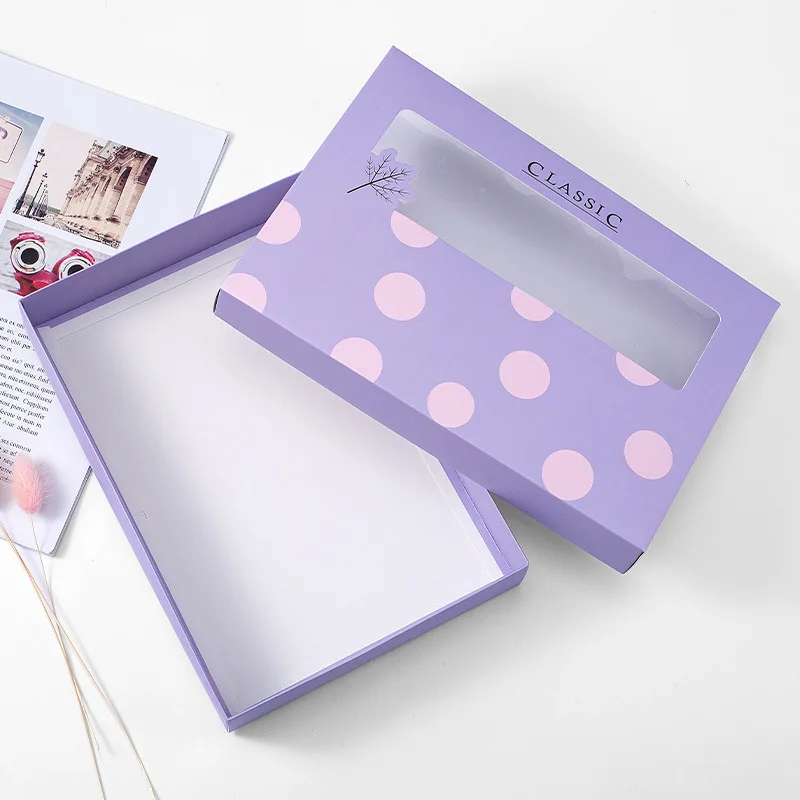 Wholesale Custom Fancy Ivory Paper Logo Printed Lingerie Boxes Bra Panties Underwear Paper Packaging Gift Boxes With Pvc Window