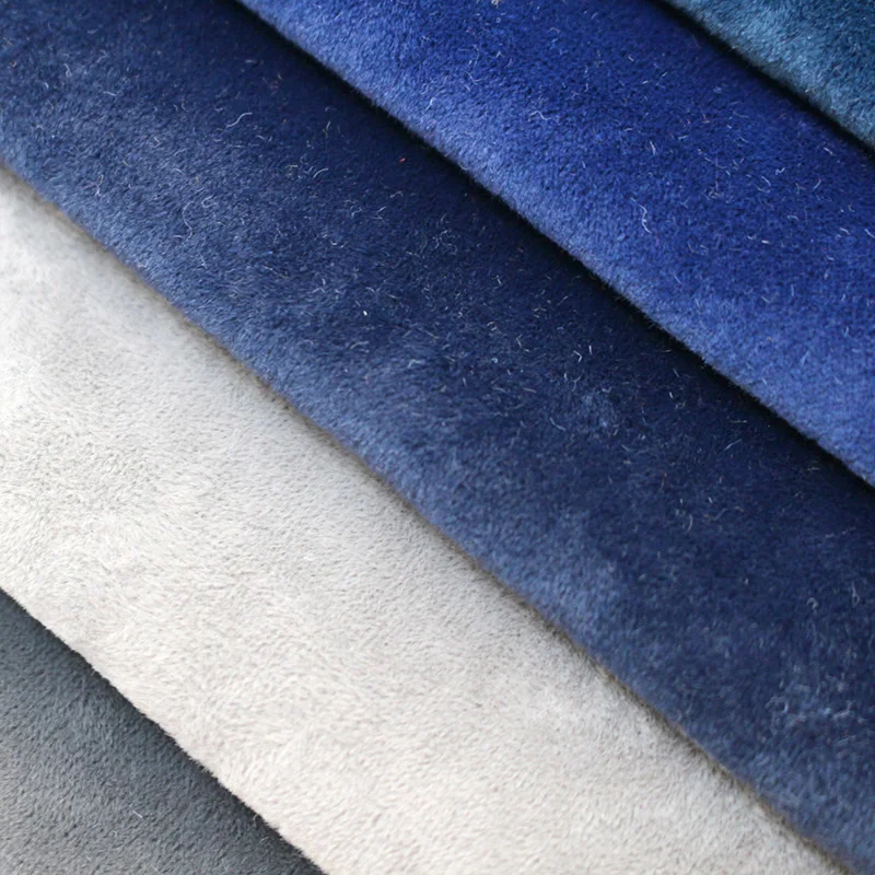 Hometextile High Quality Polyester Warp Knitted Sofa Fabric Crushed Velvet Ice Velvet Plain New Design Sofa Covering