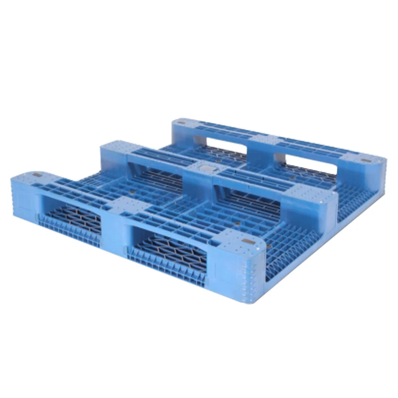 HDPE or PP 1200-1000 Heavy Duty  Rack Load 1 T  3 Runners Bottom Forklift Truck Plastic Pallet