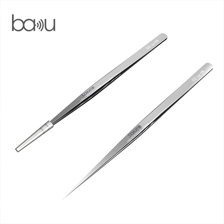 Hot selling BAKU ba-i6 High-quality Stainless Steel Polished esd Tweezers For Circuit Board