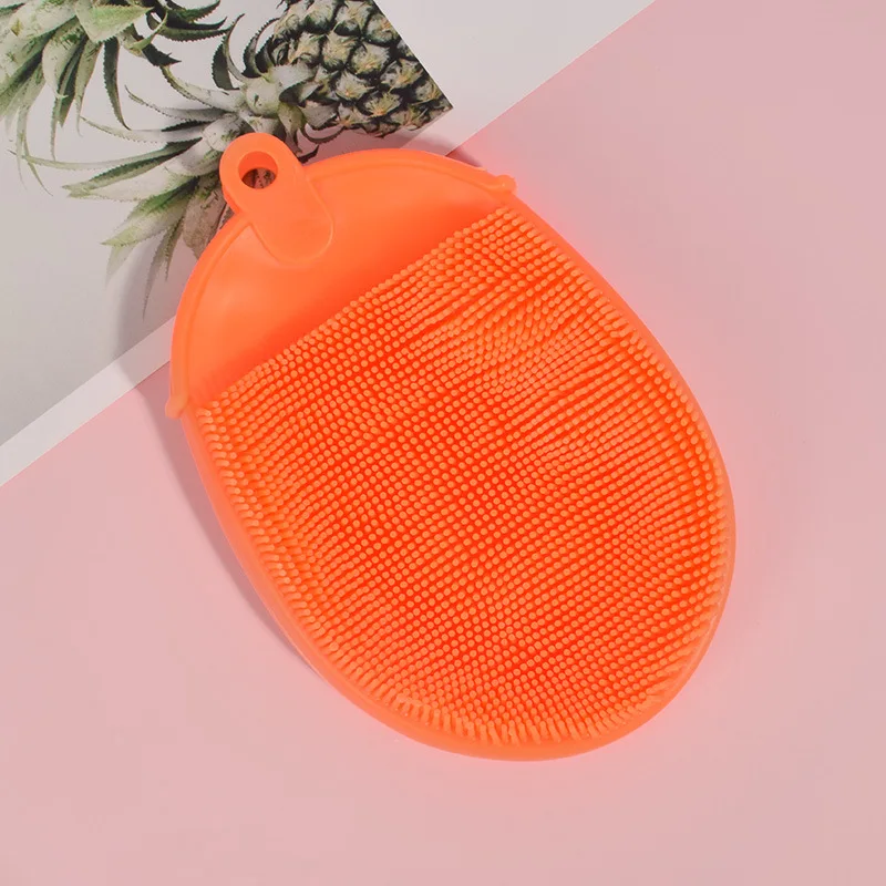 Silicone Dishwashing Face Brush Double-sided Durable Soft Massage Body Bath Brush Washing Gloves