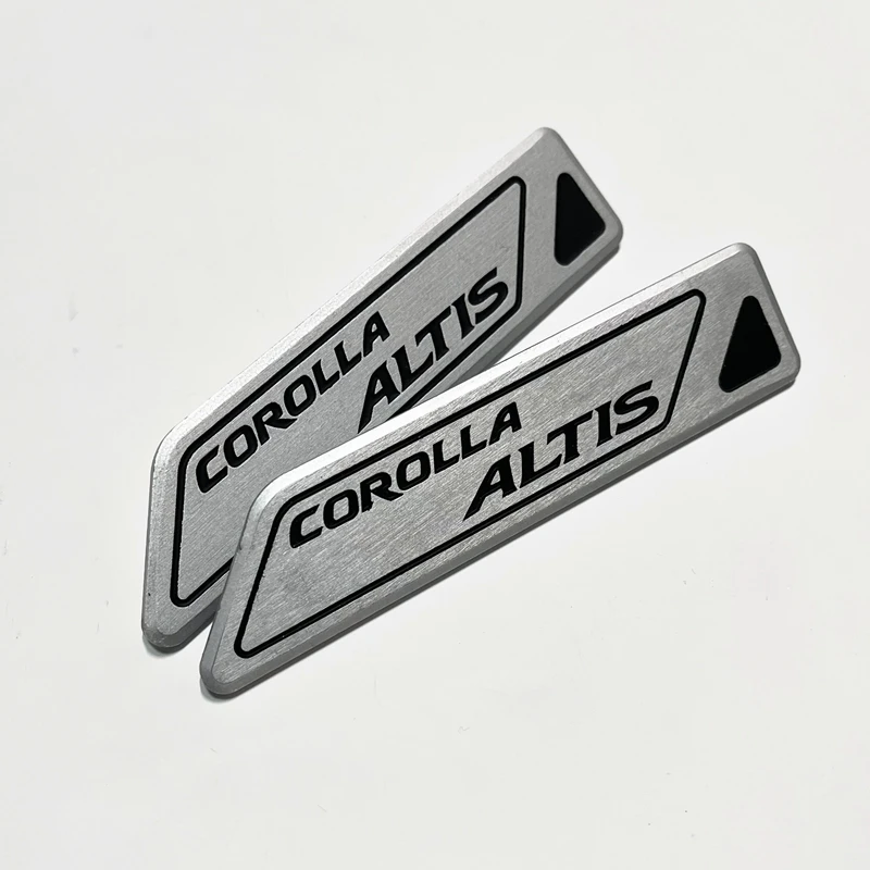 Custom Premium Aluminum Alloy Logo Car Floor Mat Emblem Badge for Corolla