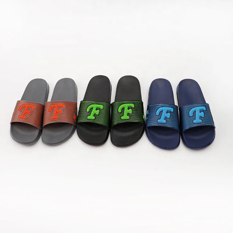 Custom brand logo design children indoor slipper kids summer slippers