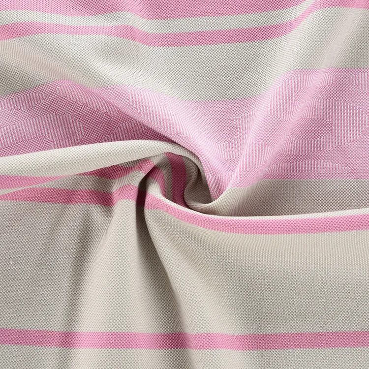 Oem Design Manufacturing Yarn Dyed Knit Fabric Manufacturer 95% Cotton 5% Spandex Polo Fabric