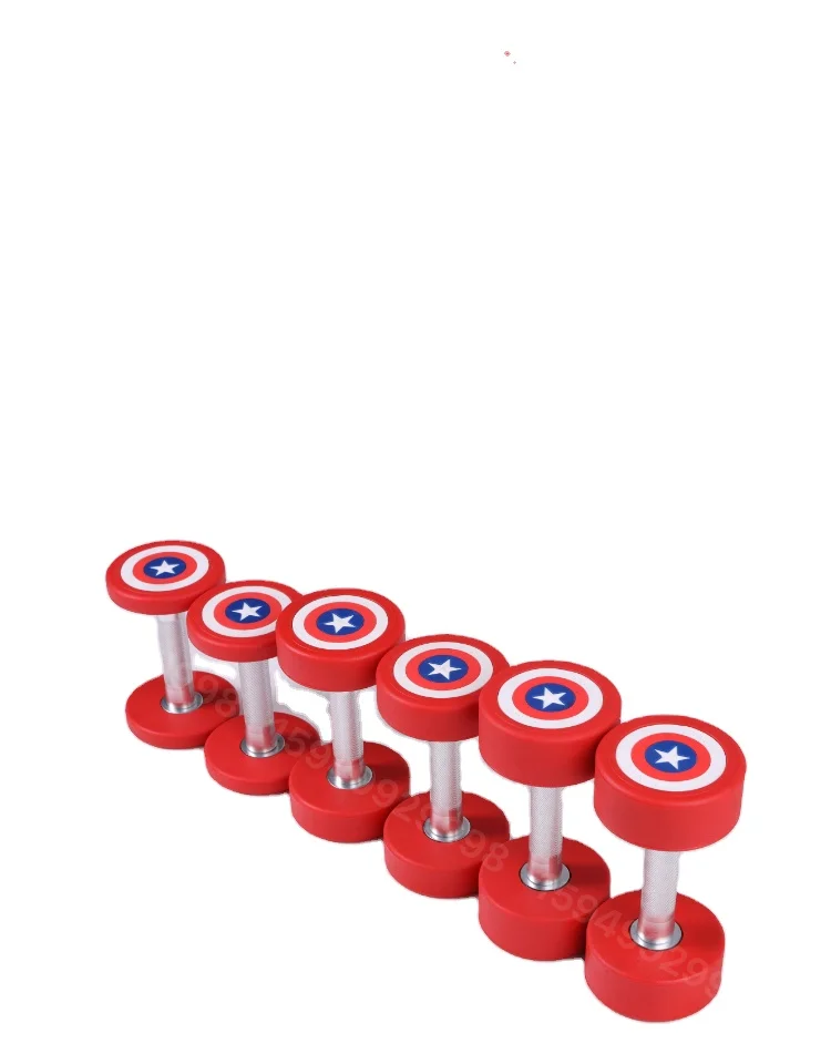 Gym Free weight CPU 2.5KG-60KG Captain America Fitness dumbbells Gym dumbbells