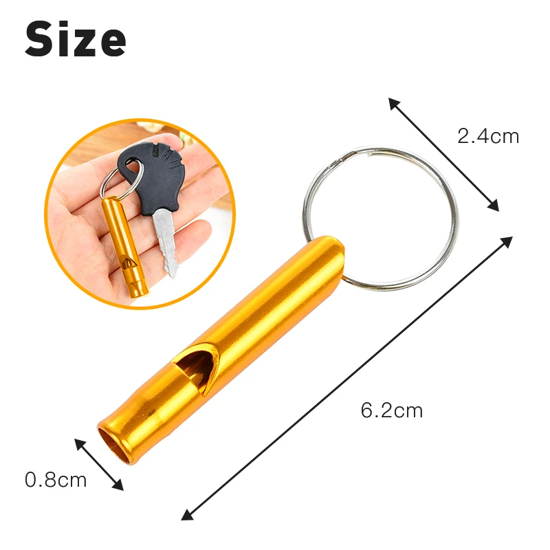 Factory wholesale custom multicolor aluminum alloy whistle cheerleader and outdoor safety whistle