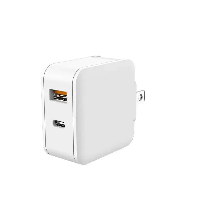 Pogo Foldable Interchangeable US EU Plug 2 Port PDCertified 33W Fast USB C Charger Type C Charger PPS Wall Adapter