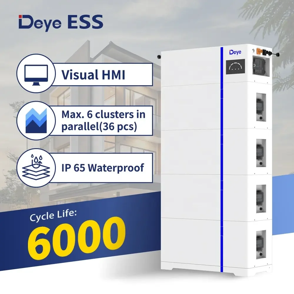 Best Selling Deye AI-W5.1-B 51.2v 100ah 5.12kwh Lifepo4 Battery For European Market