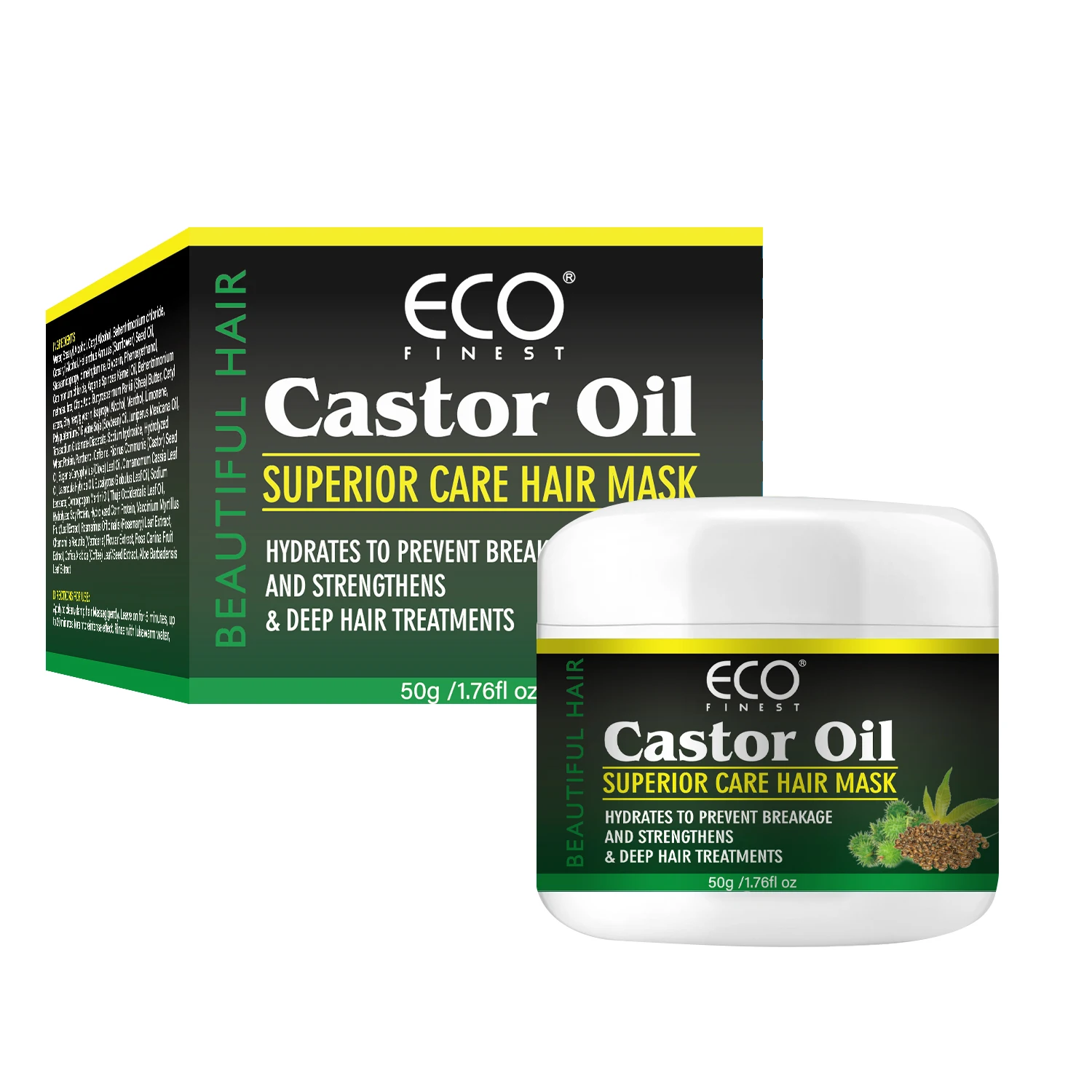 Deep Repairing Hair Growth Jamaican Black Castor Hair Mask for Dry Damaged Hair -739263