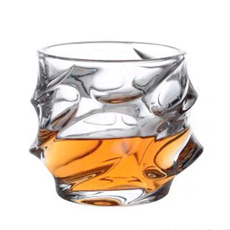 Whisky Cup Wholesale Home Bar Party Cocktail Drinkware Fashion Crystal Irregular Whisky Glass Mug