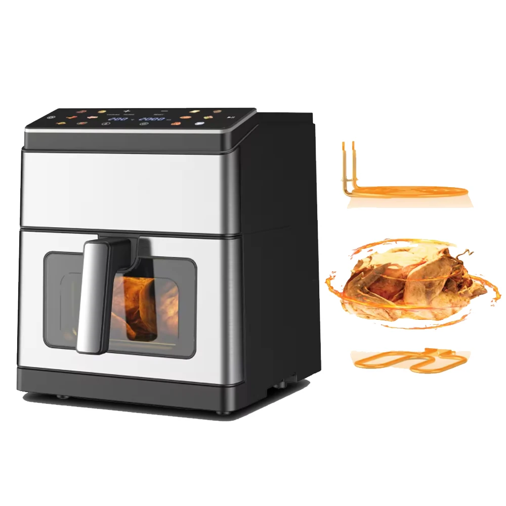 double heating smart digital stainless steel kitchen appliances 1L 2L 3.2L 4L 5.5L 6L 7L 8L 12L air fryers